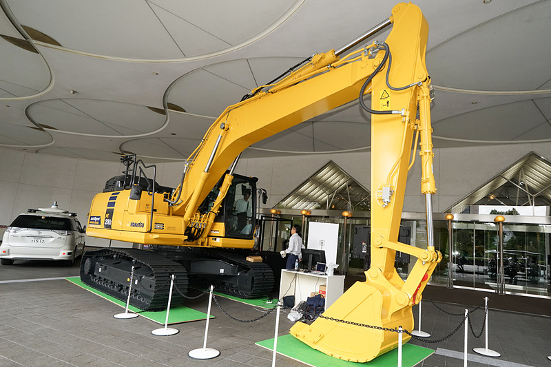 GTC Japan 2018会場に展示されたAIを活用し周囲監視をする2.9t移動式クレーン