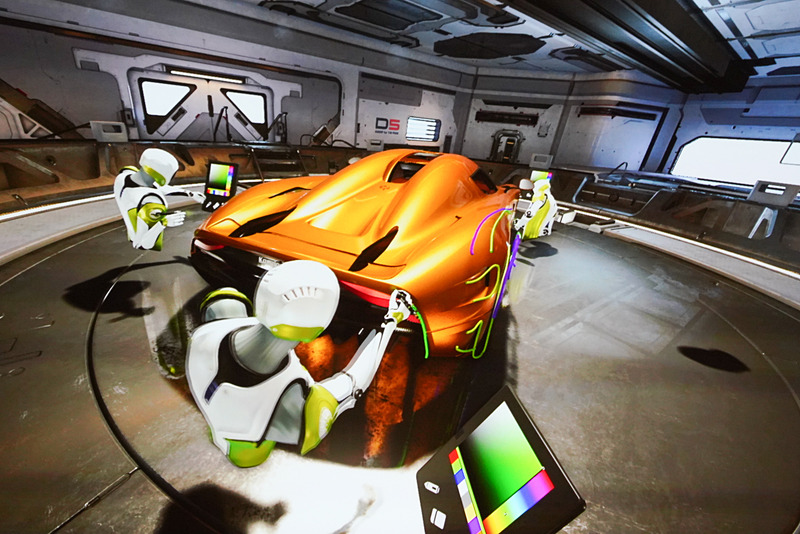 Holodeckを利用してクルマを設計している動画。3Dモデルにマーカーを直接書き込むことができる