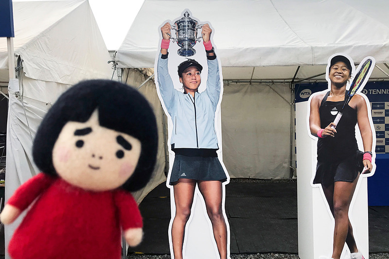 時の人（等身大パネルだけど）発見ですの♪