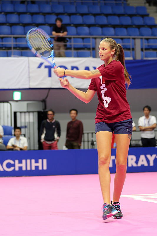 「テニスは楽しんでやることが一番よ。そして何より大事なのは練習コート。しっかり練習を積んで、いい試合をしてね！　みんなも頑張って！」とプリスコバ選手