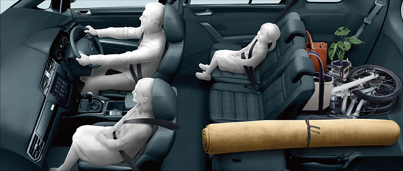 乗員数により多彩なシートアレンジが可能