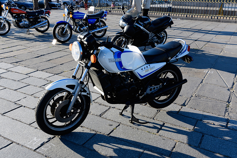 こちらはオートバイの展示。ヤマハ RD350LC