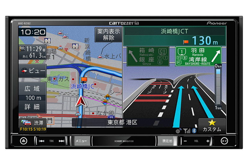 Bluetooth対応を重視した7V型ディスプレイモデル「AVIC-RZ102」