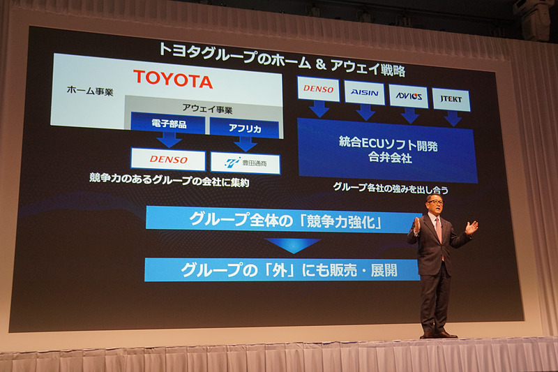 第1の柱は、デンソーやアイシンなど同じルーツを持つグループ企業との連携強化