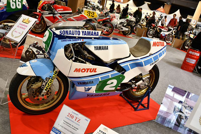 ヤマハ TZ250。こちらもクリスチャン・サロン選手が使用したモデル