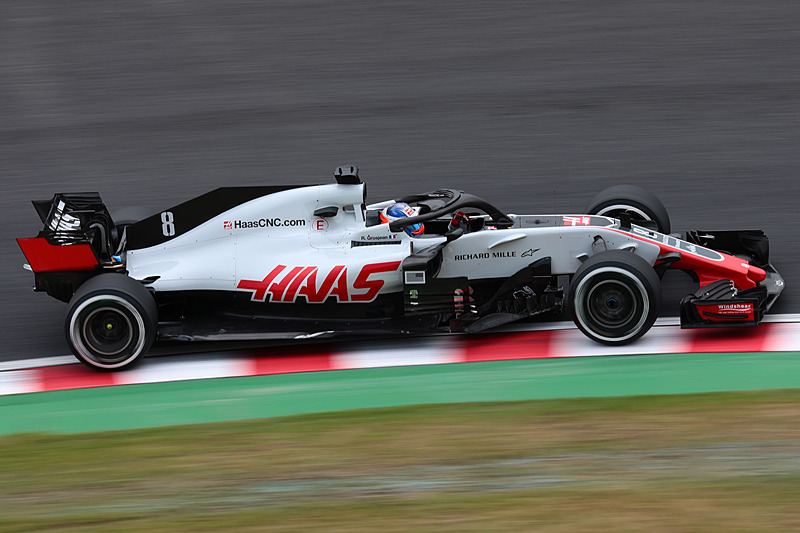 FP1とFP2で8位となったロマン・グロージャン選手（8号車 ハース・フェラーリ）