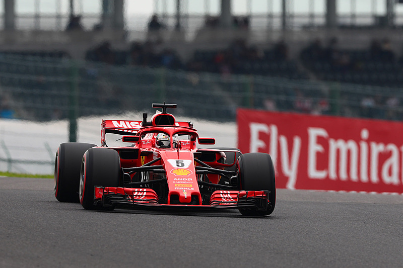 FP2で3位となったセバスチャン・ベッテル選手（5号車 フェラーリ）