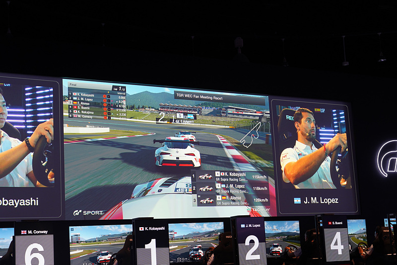 もう1人、ずっと真顔だったのはロペス選手。1位のアロンソ選手を追いかける