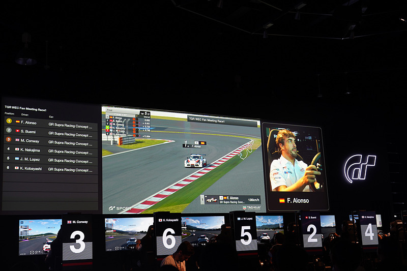 最後はアロンソ選手が一人旅を披露