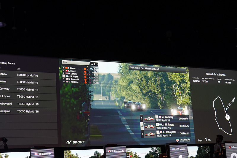 ユノディエールを走る各車。グランツーリスモSPORTSの再現度もすごい