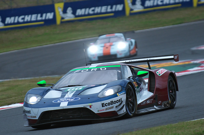 FP1でLMGTE Proの1位となった66号車 Ford GT（ステファン・ミュッケ/オリビエ・プラ組、MI）