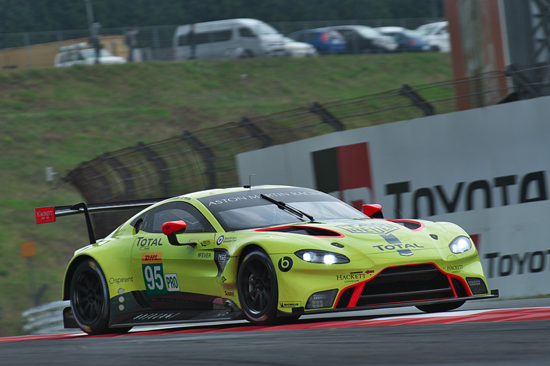 FP2でLMGTE Proの1位となった95号車 Aston Martin Vantage AMR（マルコ・ソーレンセン/ニッキ・ティーム組、MI）