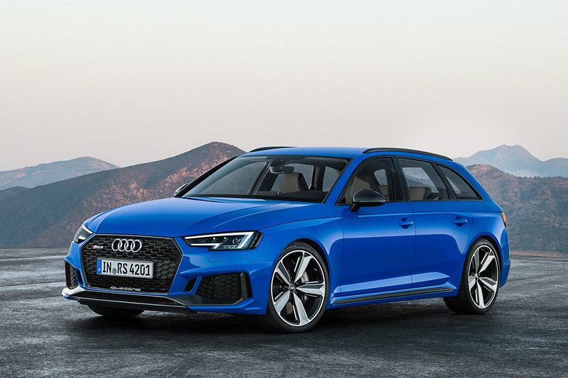 RS 4 アバントのボディサイズは4781×1866×1404mm（全長×全幅×全高）で、ホイールベースは2826mm。数値はいずれも欧州仕様。標準のホイールサイズは19インチ（タイヤサイズは265/35）となり、オプションで20インチ（タイヤサイズは275/30）にも変更可能