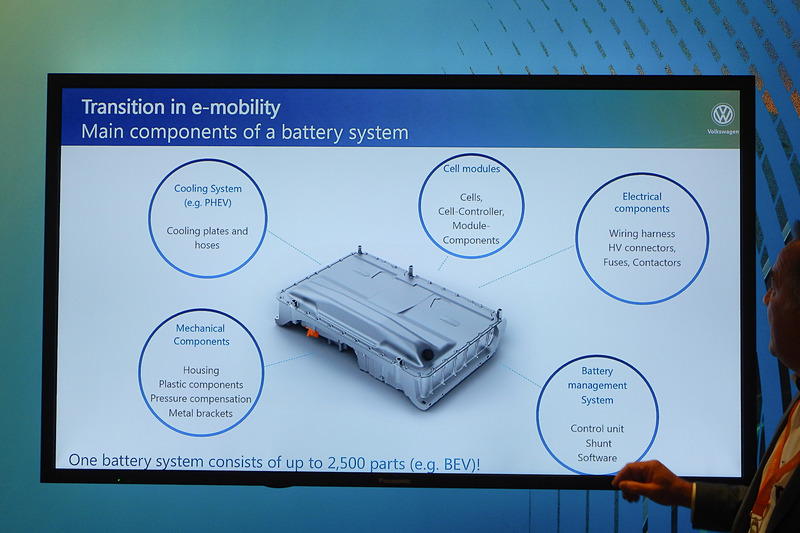 バッテリーシステムは2500ものパーツで構成される