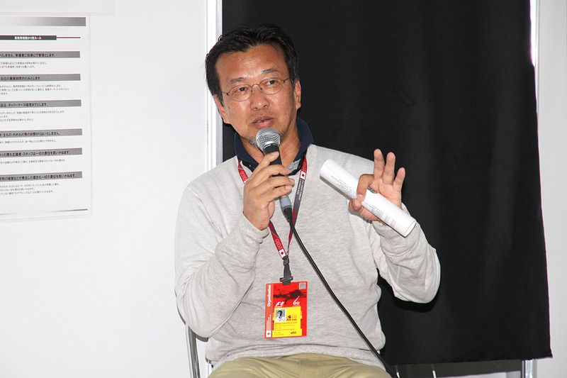 F1フォトグラファー原富治雄氏。セミナーの予定時間は30分だったが、そのあとの質疑応答も30分。終わったころには外は暗闇に包まれていた
