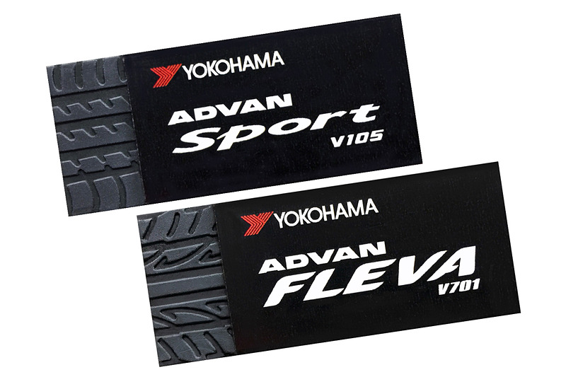 初代製品の「ADVAN HF」や歴史的ヒットを生んだ｢ADVAN HF Type D」など、2月からコミュニケーションアプリ「LINE」の「ADVAN club」アカウントで行なわれた人気投票の結果を参考に、ADVANラインアップから10種類のタイヤが選ばれた