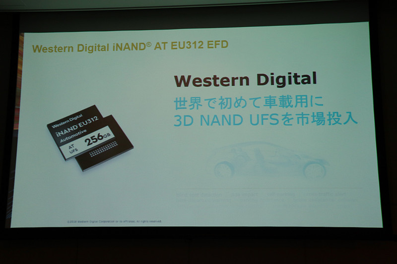新製品のiNAND AT EU312 EFDは、3D TLC NANDのUFSとして世界初となる製品