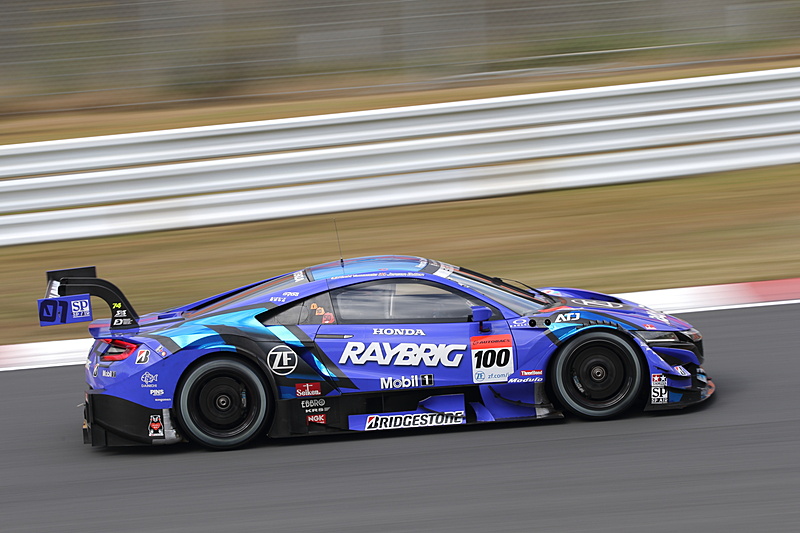 GT500クラス 予選3位の100号車 RAYBRIG NSX-GT（山本尚貴選手/ジェンソン・バトン選手）