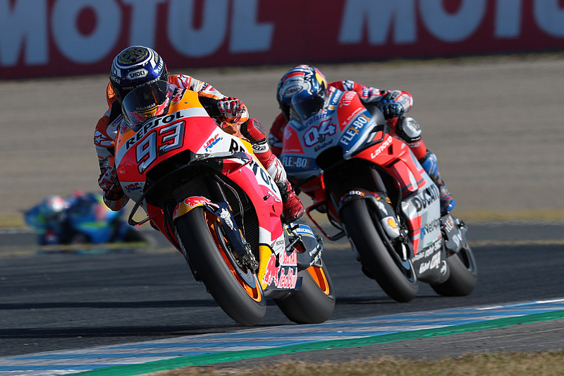 最終盤でトップに立ったマルケス選手