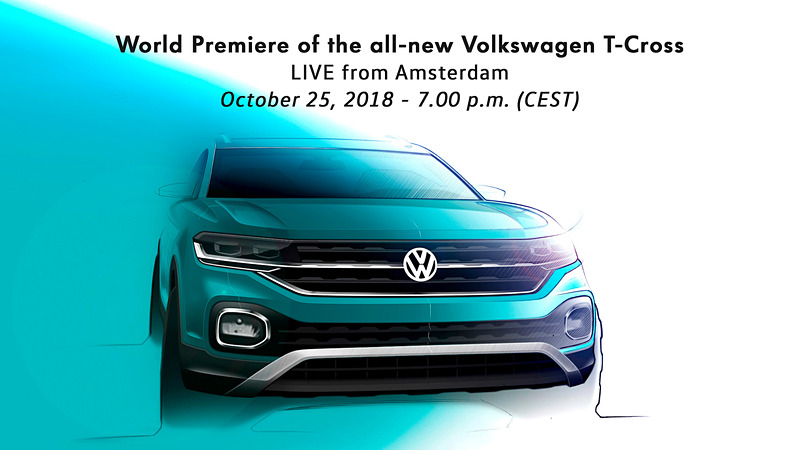 新型SUV「T-Cross」を10月25日に世界初公開