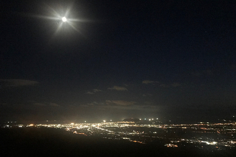 城岱牧場からの夜景