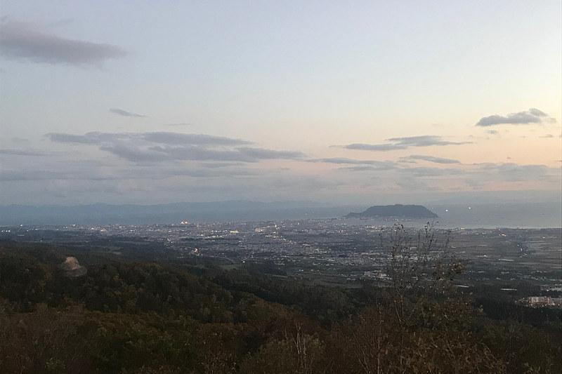 城岱牧場から見た函館山