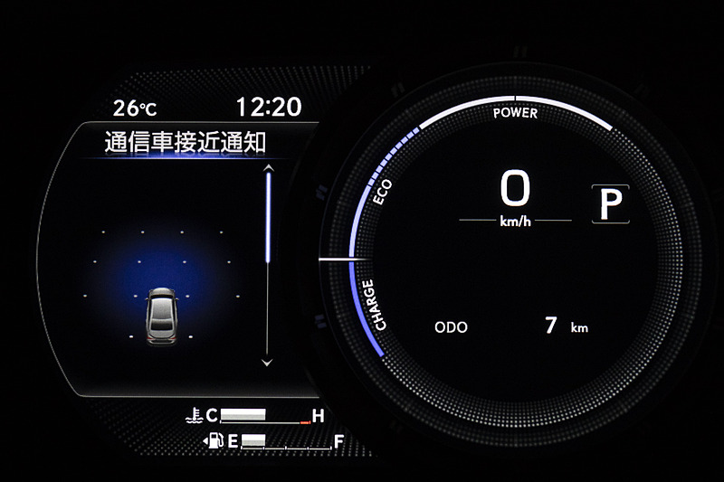 リングをオフセットした状態の各種情報表示