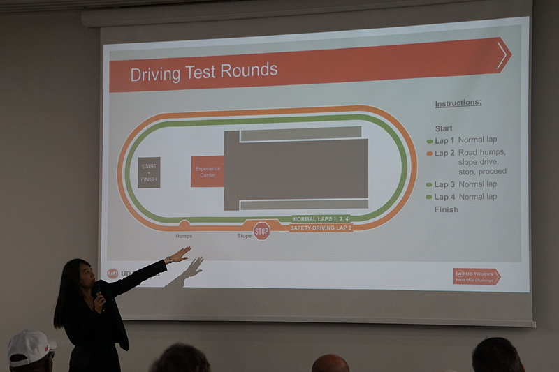 テストコースの周回や駐車入れといった競技が行なわれた