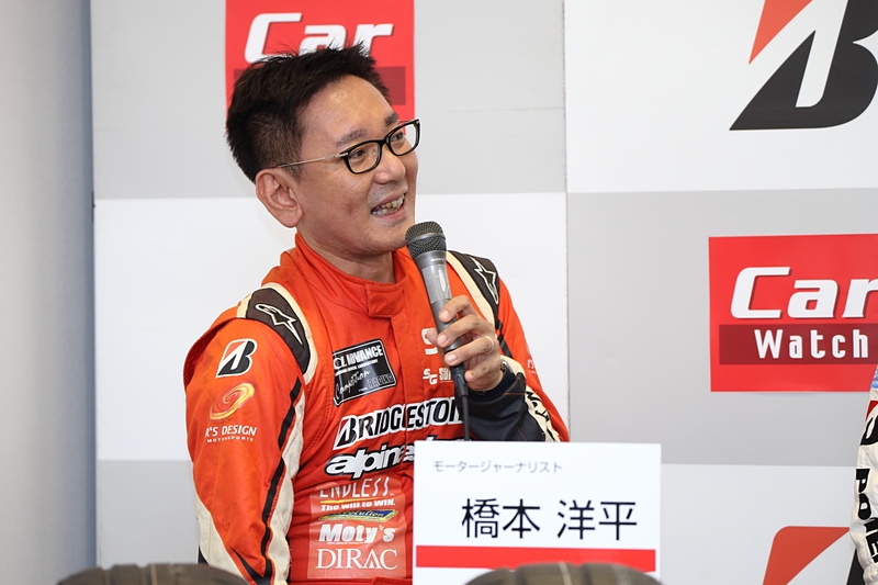 スポーツランドSUGOで行なわれた第2戦について語る橋本氏