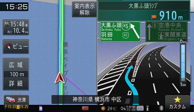 分岐や出口はイラストによる分かりやすい案内