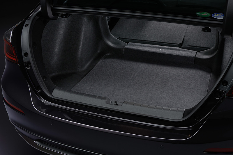 リアシートを前倒しするトランクスルー機構を備える