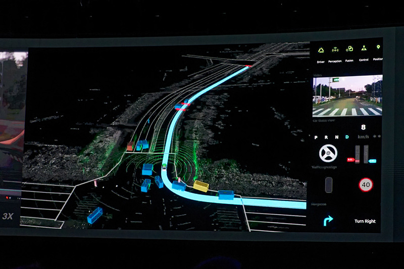 HDマップや周囲の認識状況を表示