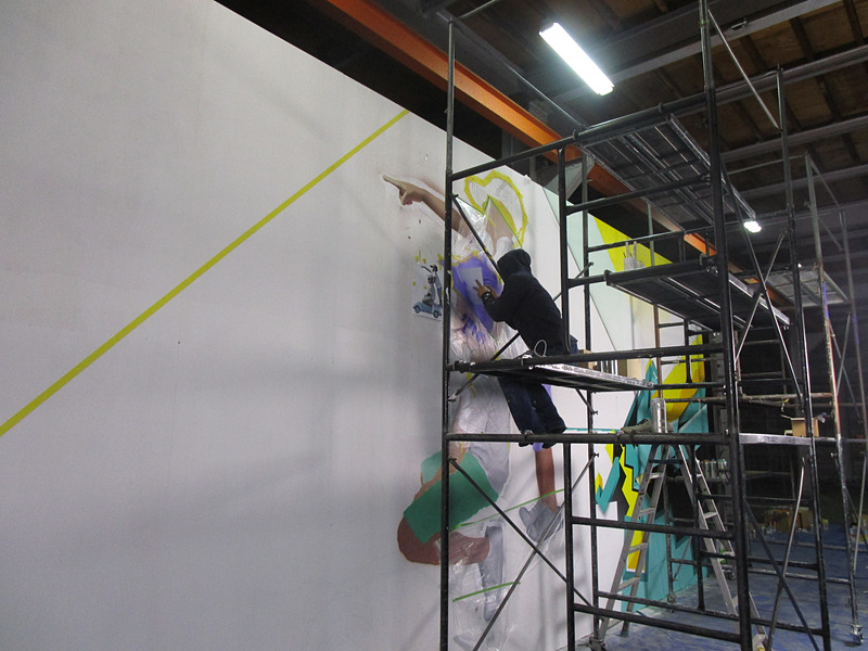 巨大アートの製作過程