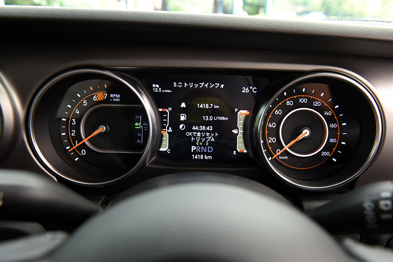 メーター中央には車両情報を表示できるディスプレイが新採用された