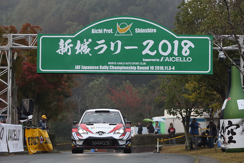 新城ラリー 2018で「ヤリスWRC」がデモンストレーション走行を披露した