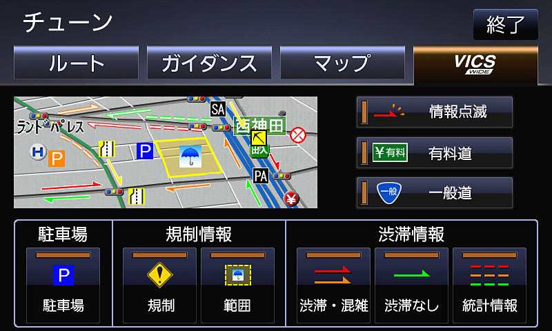 ストラーダチューンの各項目