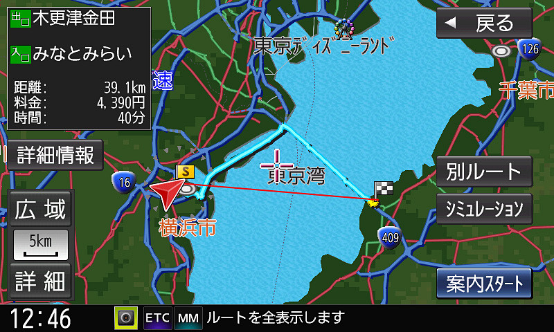 案内スタートのボタンを押す以外は声で操作OK。便利でカンタンに使える機能だ