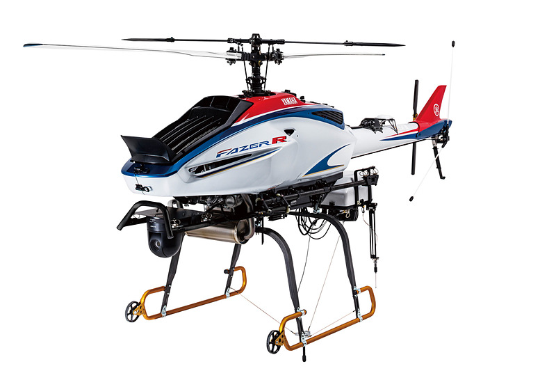 次世代産業用無人ヘリ（参考出品。写真は自動航行型無人ヘリの「FAZER R G2」）