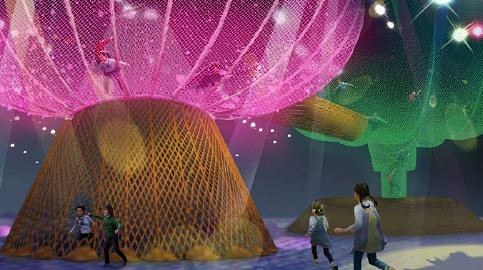 2019年3月にオープンする新アトラクション「巨大ネットの森 SUMIKA」のイメージ