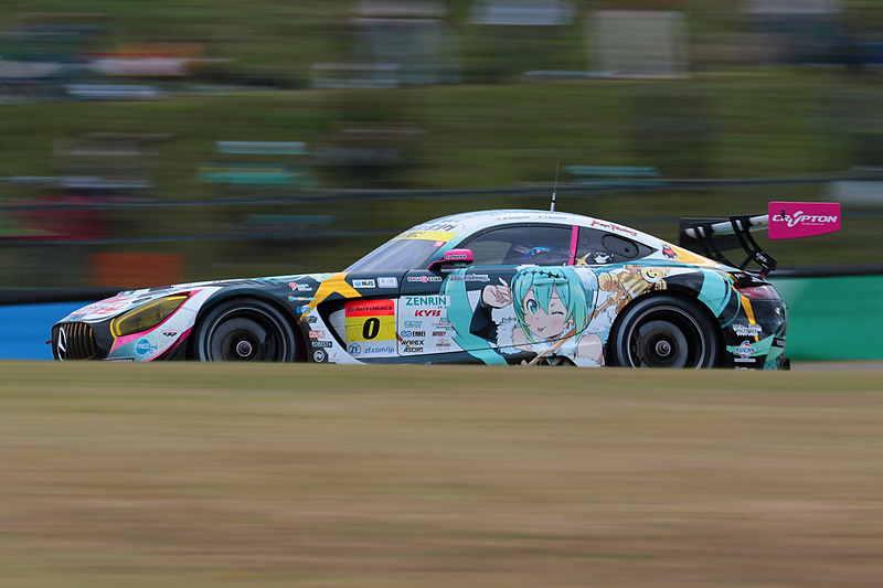 ランキング4位の0号車 グッドスマイル 初音ミク AMG（谷口信輝/片岡龍也組、YH）は予選3位