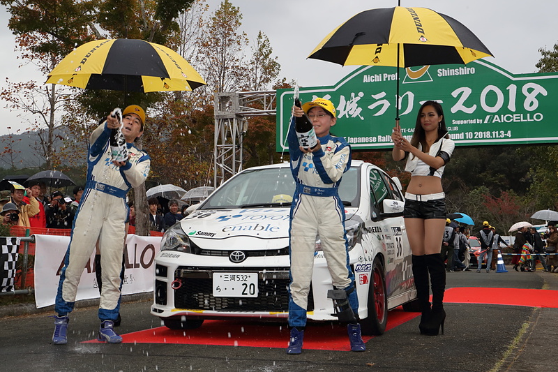 JN-3クラス1位（総合12位）天野智之/井上裕紀子組“豊田自動織機・DL・ヴィッツ”