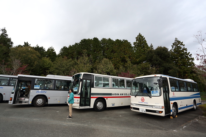 会場などで使われた送迎用のバス