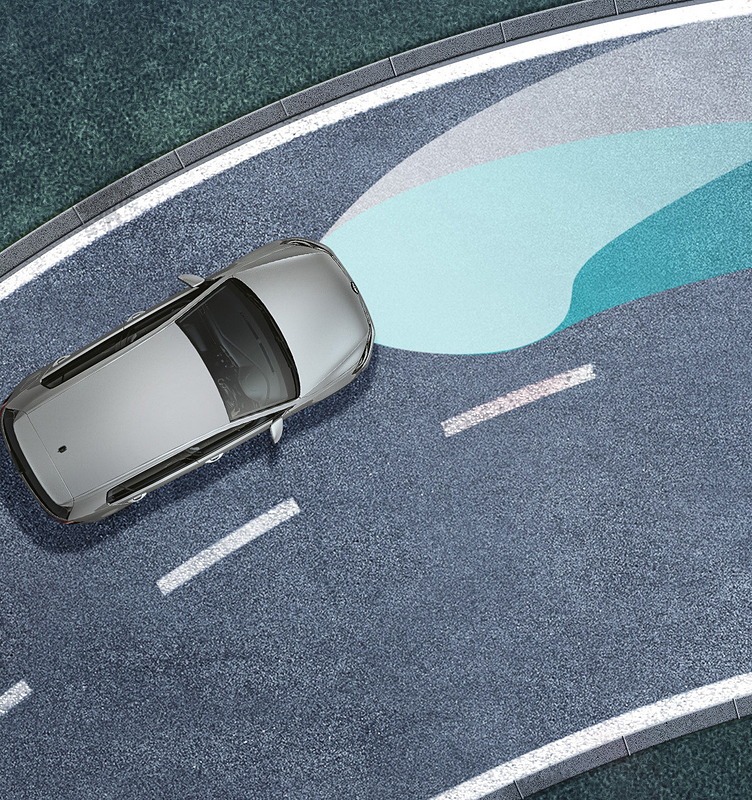 ダイナミックコーナリングライトの作動イメージ