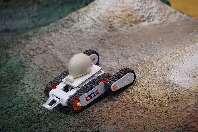 「動く模型愛好会」の方による「モーターで走るミニタンクチャレンジ」