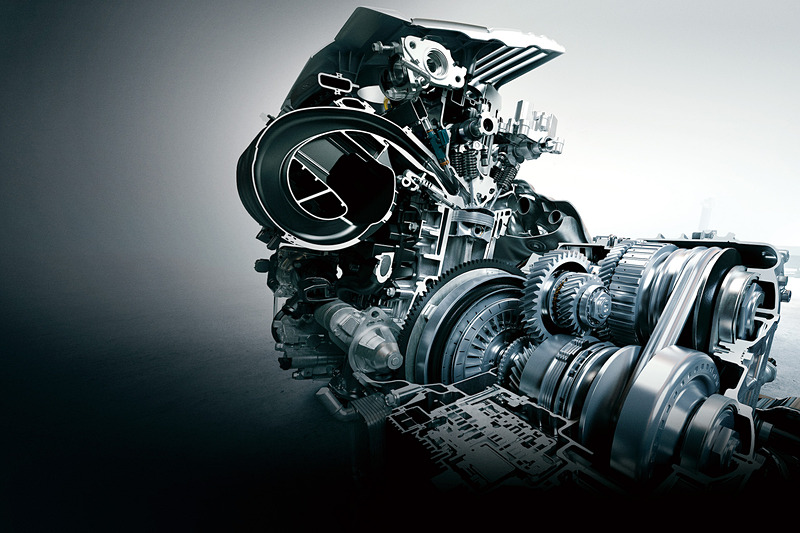 ガソリンモデルに搭載される新開発の「Direct Shift-CVT」