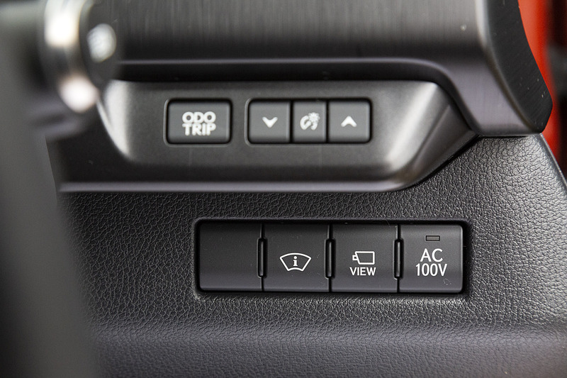 ステアリングコラム右側のスイッチ類