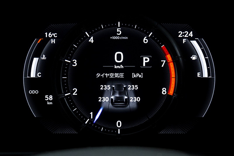 “F SPORT”のメーターパネルは8インチ液晶