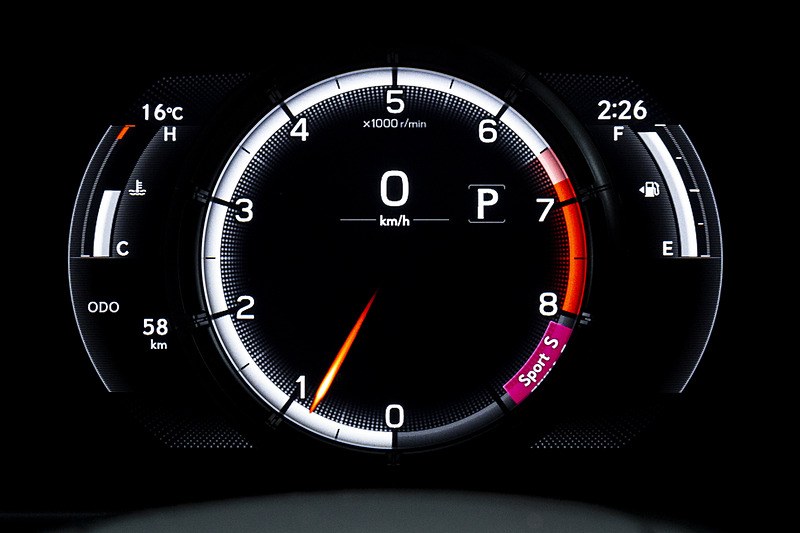 Sport Sモード時の表示