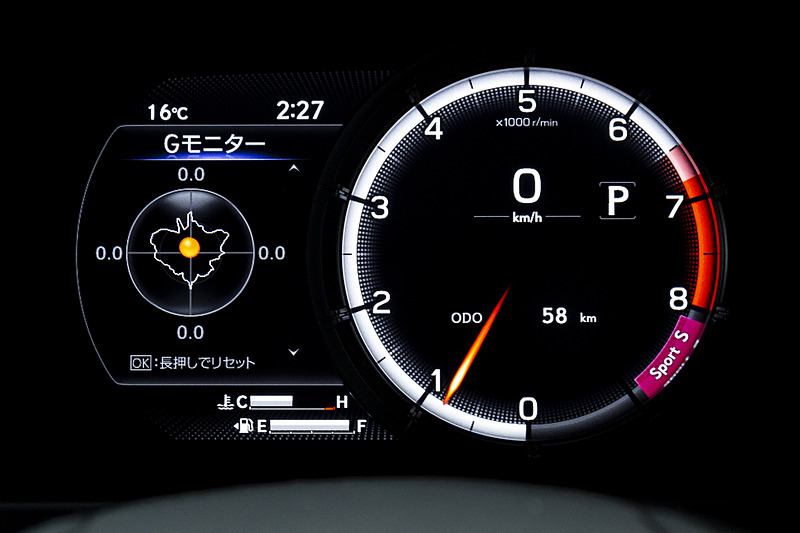 Sport Sモード時の表示