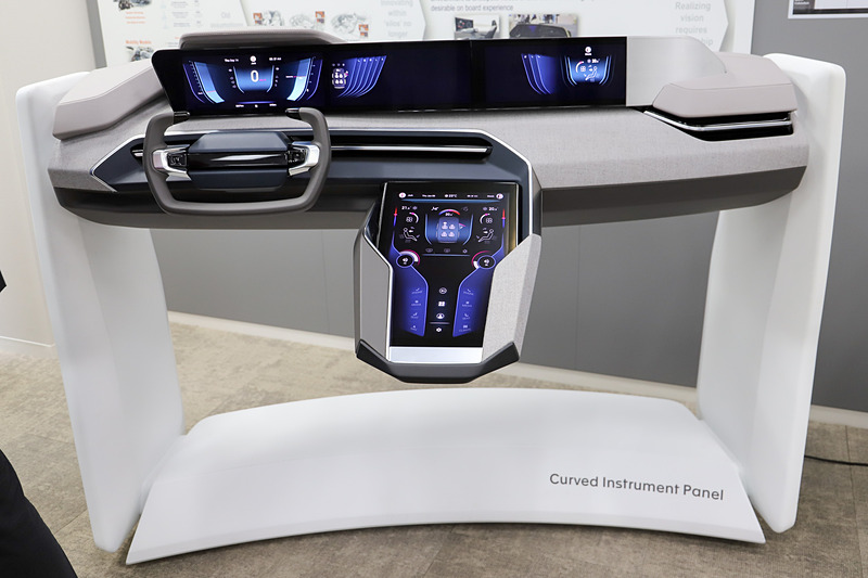 「カーブド・インストルメント・パネル」